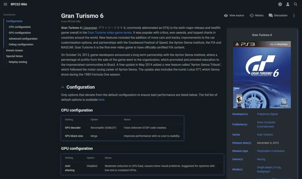 Gran Turismo 6 - RPCS3 Wiki