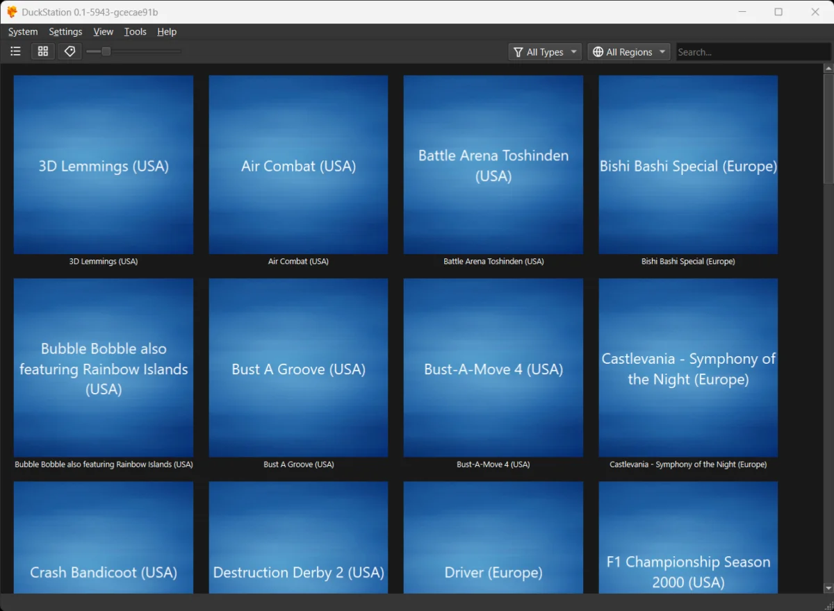 Adding games to DuckStation